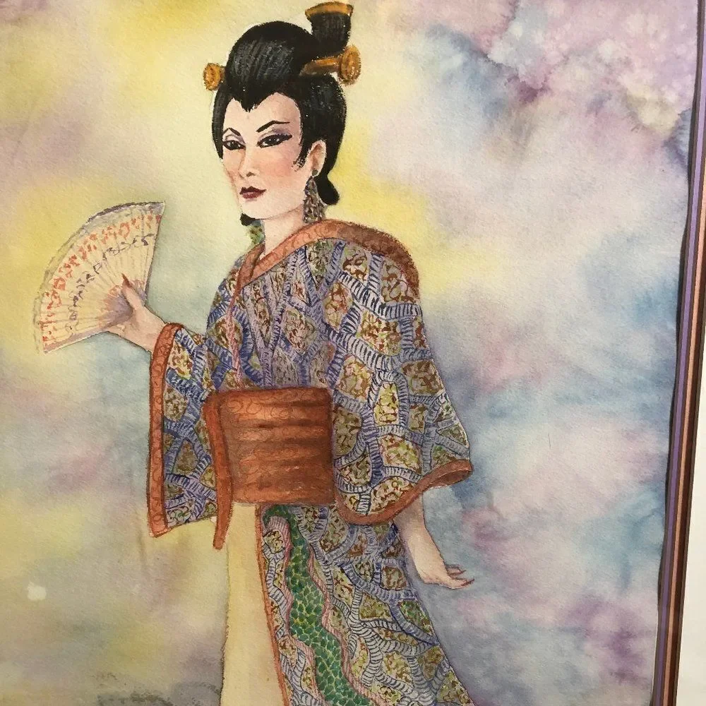 Original Art By Maria Yatros Framed Water color
